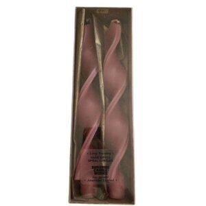 Sunshine Candleworks Pink Hand Dipped Spiral Candle Unscented Pack of 2